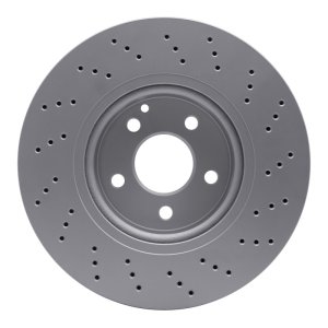 Mercedes-Benz SL500 Brake Rotor (1) - Front - R1 Concepts - GeoSPEC Coated Rotor - Drilled - `05-`06
